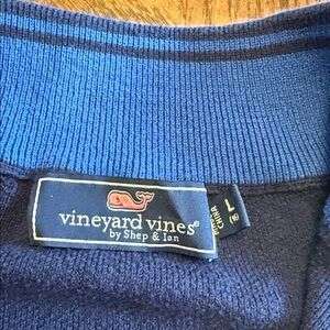 Vineyard Vines Boys Navy Quarter Zip Sweater Size 16 Preppy Pullover